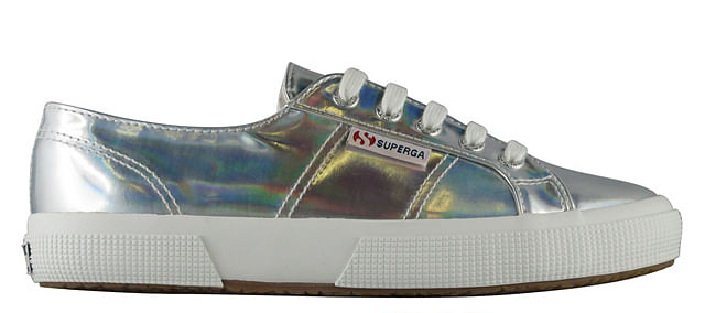 Superga - 2750 Swallowtail Micro Glitter Sneaker in white - silver  multicolour | Showpo